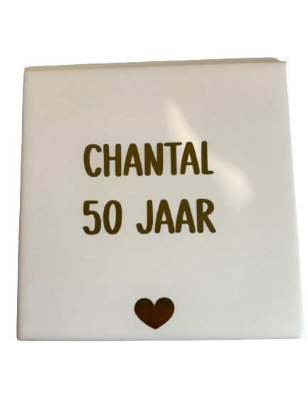 Tegeltje met eigen tekst