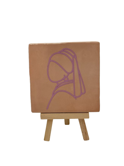 Meisje met de parel tegeltje