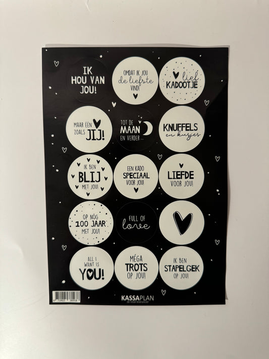 Stickervel liefde