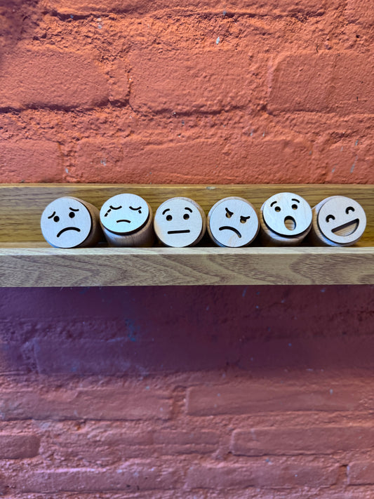 Houten stempels smiley